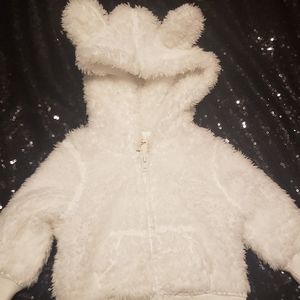 White fluffy hoodie